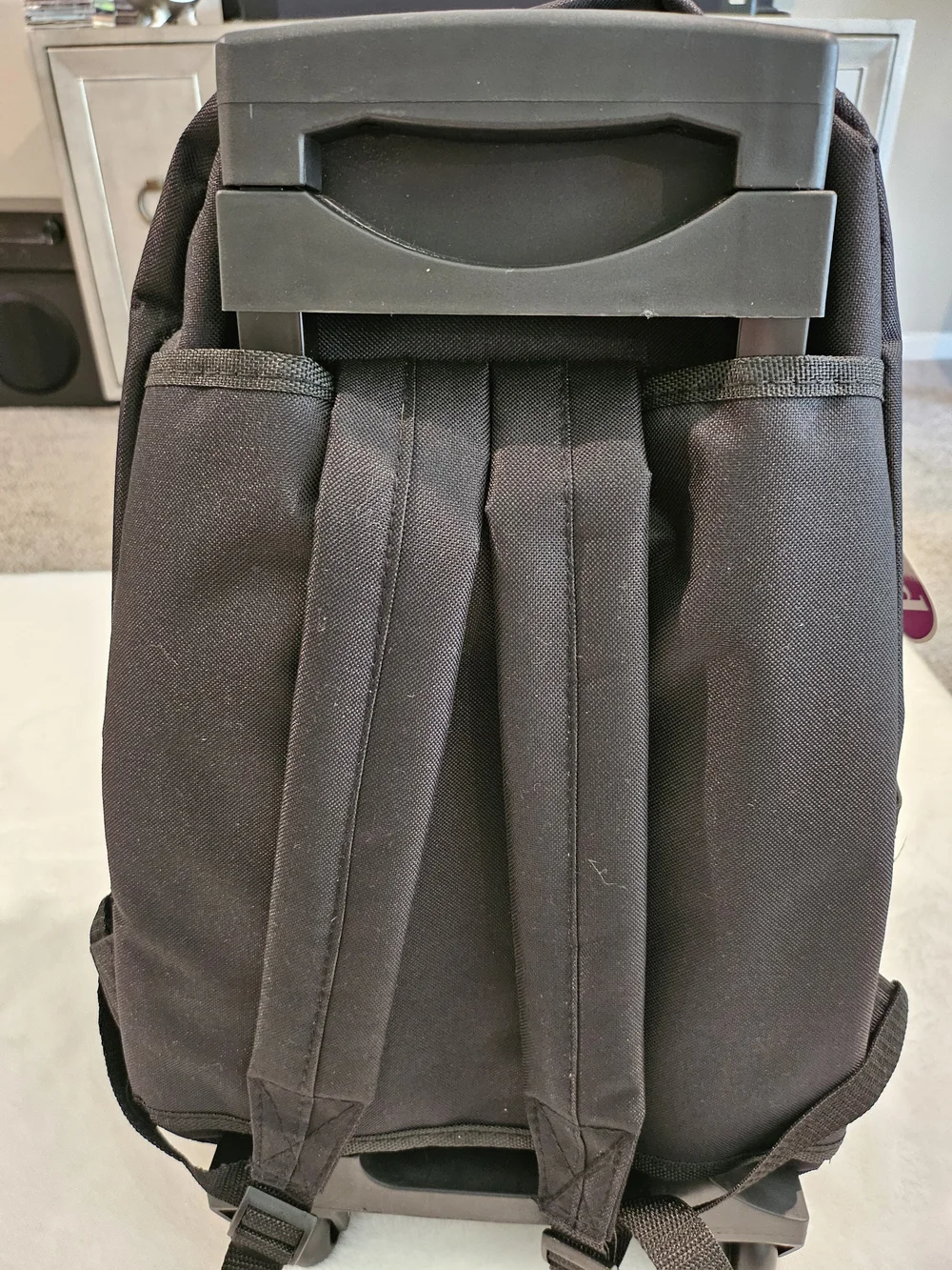 Rockland – 17” Black Rolling Backpack/Duffle Bag